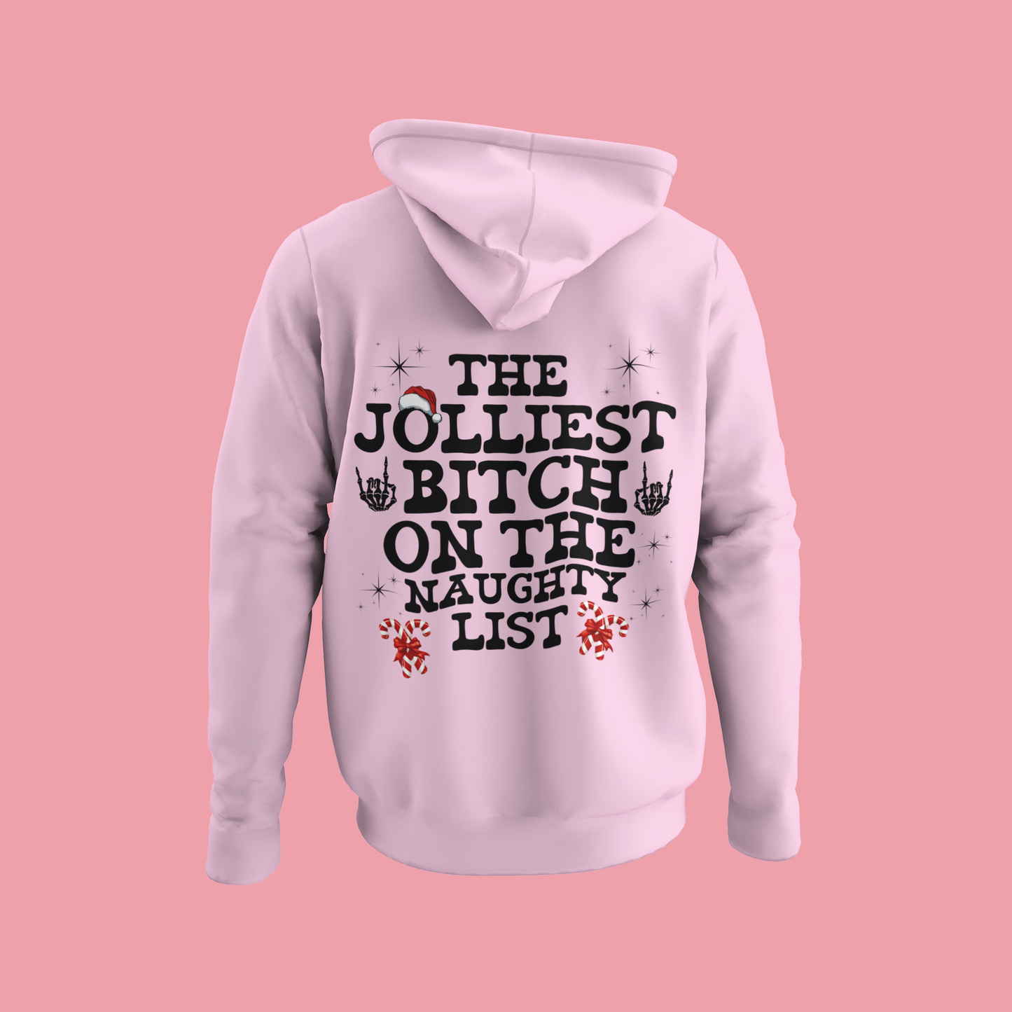 Unisex JOLLIEST BITCH ON THE NAUGHTY LIST Hoodie, sweater , Fall fashion, Christmas gift