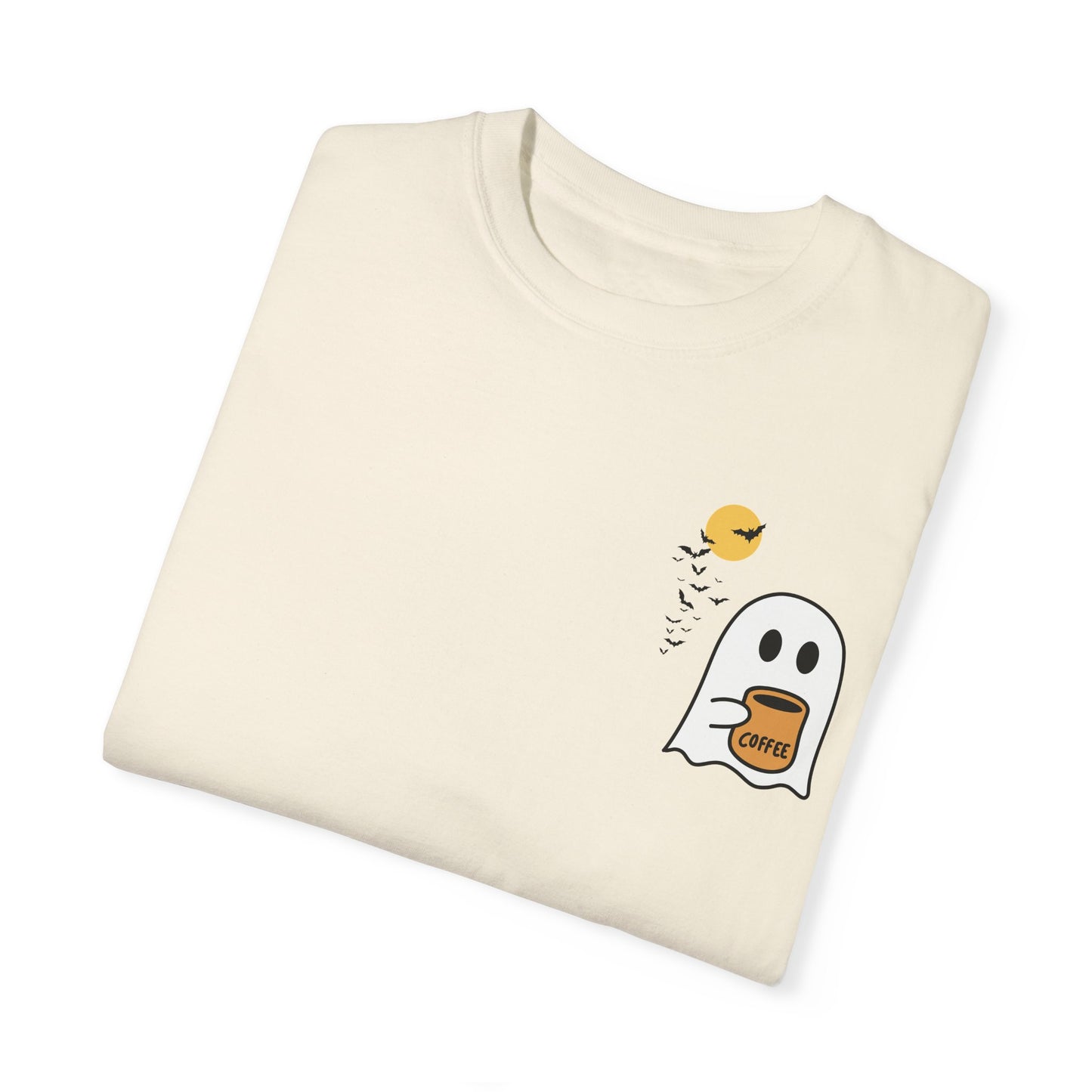 Unisex Comfort colors T-shirt Cute Spooky Coffee T-shirt