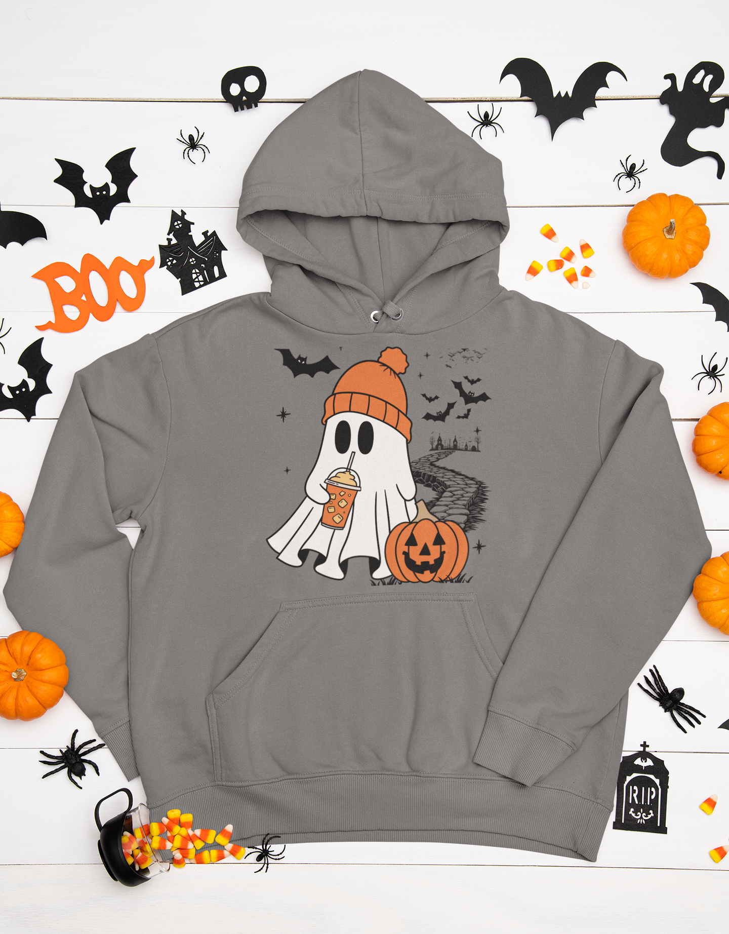 Unisex Cute Ghost Sweatshirt, Funny Spooky Sweatshirt, Women's Ghost Sweatshirt, Spooky Season, Halloween Party Shirt, Fall Ghost Shirt