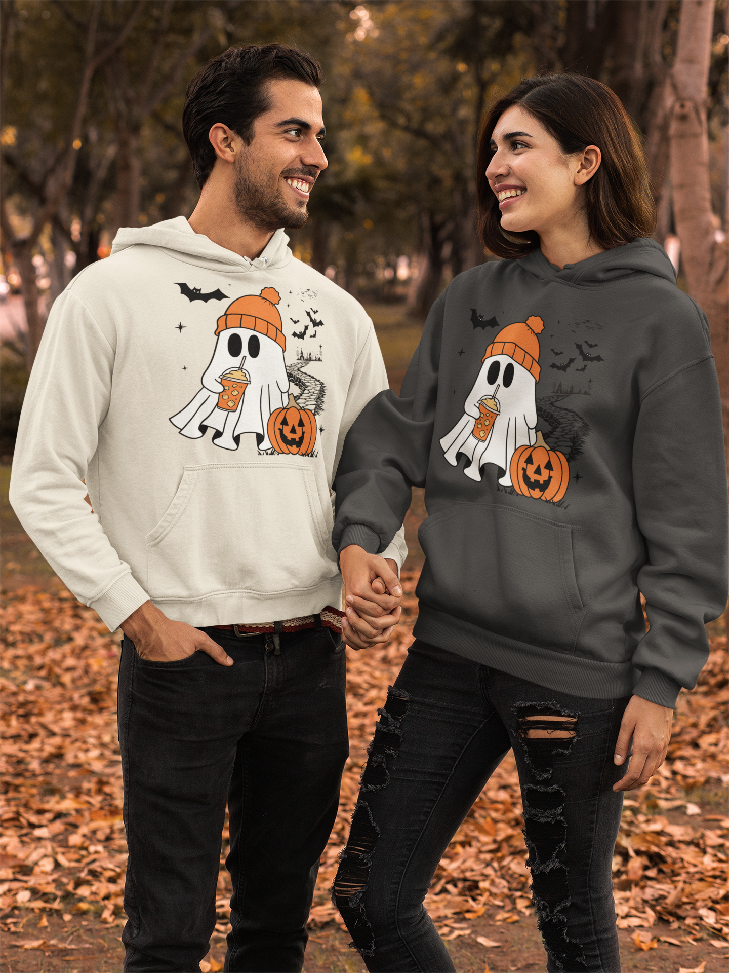 Unisex Cute Ghost Sweatshirt, Funny Spooky Sweatshirt, Women's Ghost Sweatshirt, Spooky Season, Halloween Party Shirt, Fall Ghost Shirt