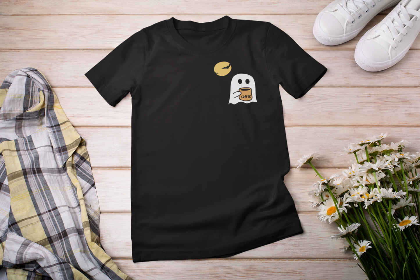 Unisex Comfort colors T-shirt Cute Spooky Coffee T-shirt