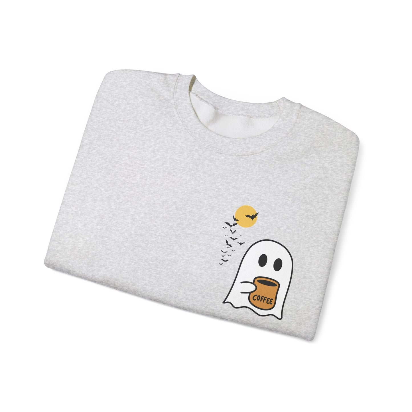 Unisex Cute Spooky Coffee Crewneck Sweatshirt Heavy Blend™