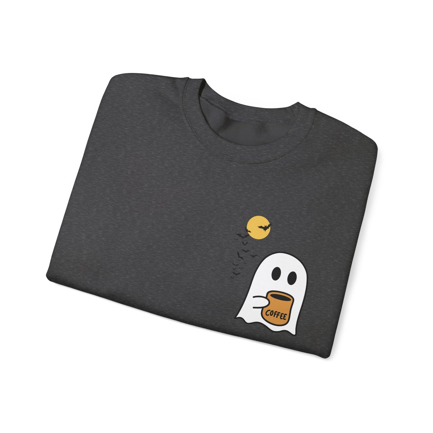 Unisex Cute Spooky Coffee Crewneck Sweatshirt Heavy Blend™